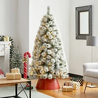 Glitzhome® 22" Christmas Painted Red Metal Tree Collar