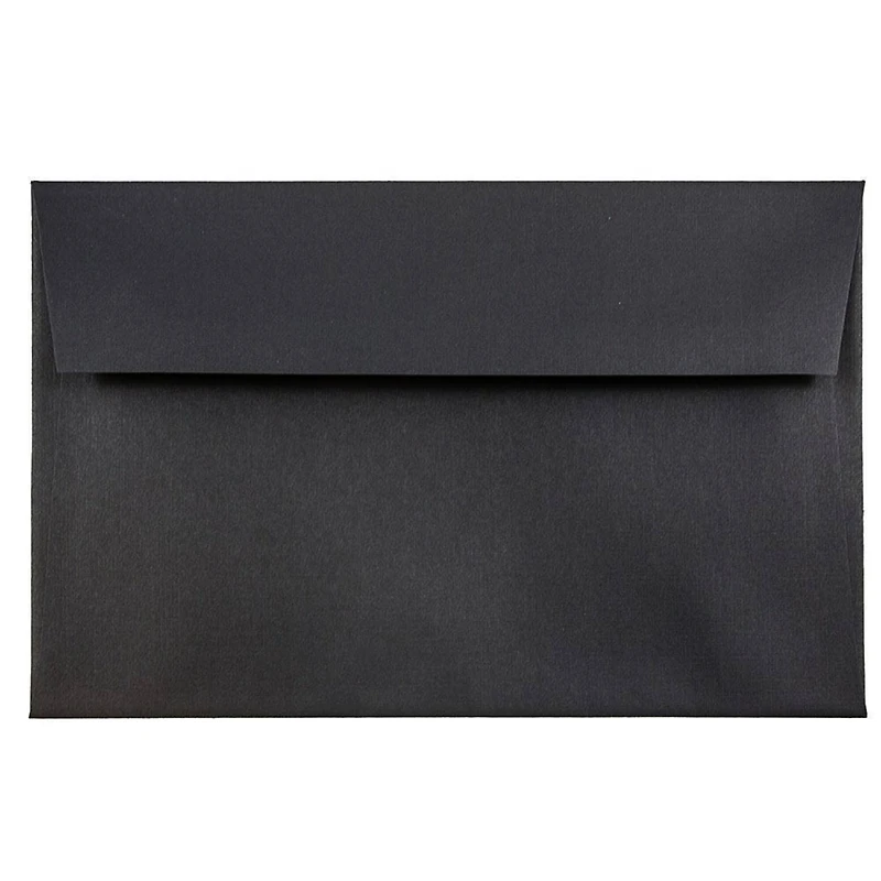 JAM Paper A8 Black Linen Passport Invitation Envelopes