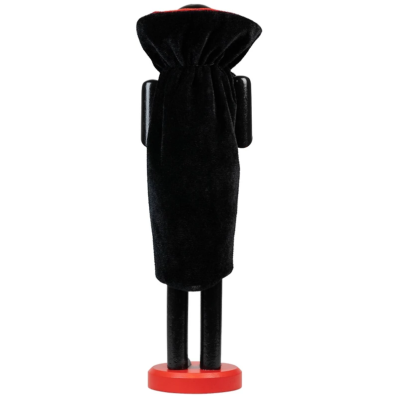 14" Black & Red Wooden Vampire Halloween Nutcracker