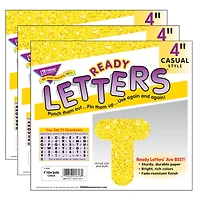 TREND Enterprises® Sparkle 4" Casual Uppercase Ready Letters®, 71 Per Pack