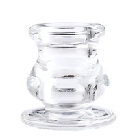 12 Pack: 2.25" Chunky Glass Taper Candle Holder by Ashland®