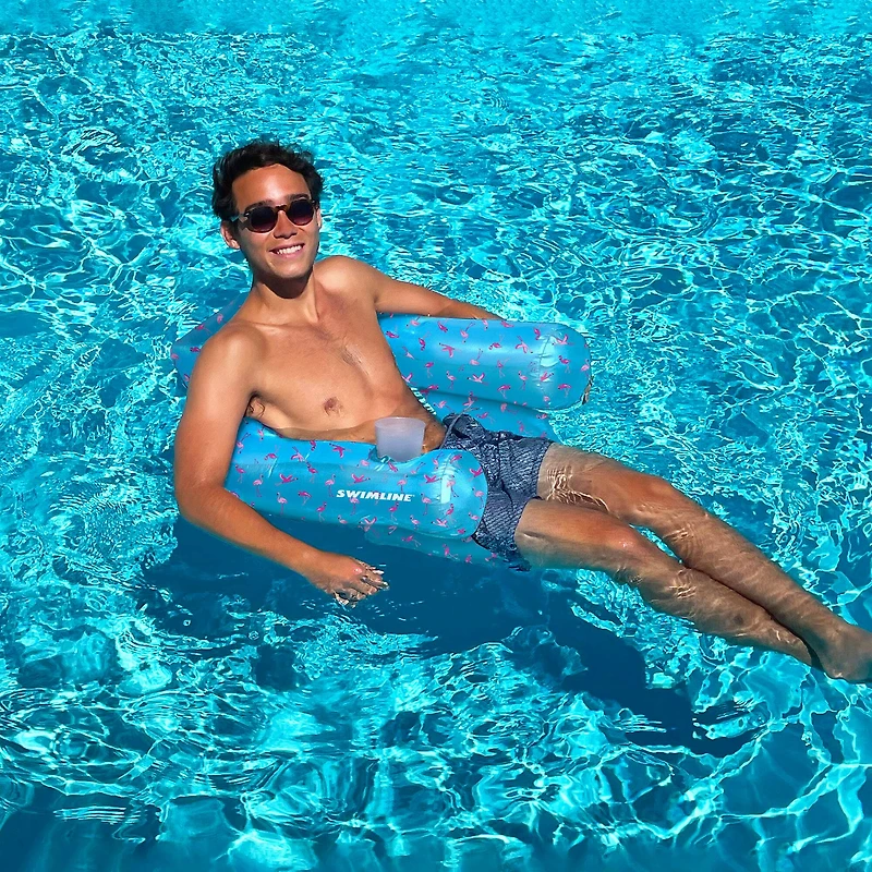 Swimline 32" Flamingo Fabric U-Seat Pool Chair Float