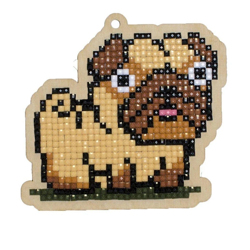 Wizardi Diamond Painting Ornament Kit Pug