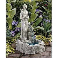 Nature's Blessed Prayer St. Francis Sculptural Fountain