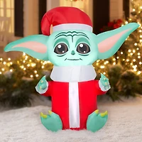 Airblown® 5ft. Christmas Inflatable Grogu™ in Santa Suit