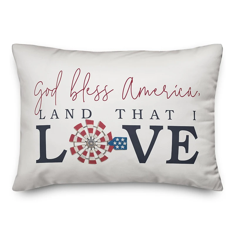 God Bless America Land That I Love Throw Pillow