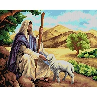 Orchidea Gobelin Jesus with a Lamb Halfstitch Canvas