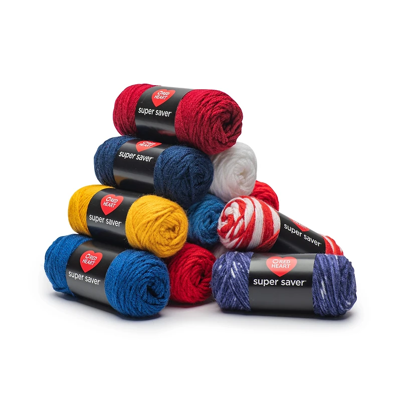 Red Heart® Super Saver® 12 Skein Super Craft Yarn Kit