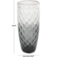 21" Black Ombre Handmade Glass Vase