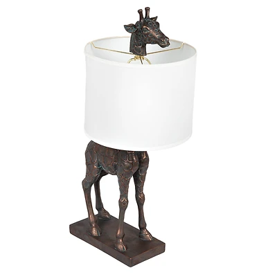 Hello Honey® 28" Bronze Giraffe Table Lamp with Linen Shade