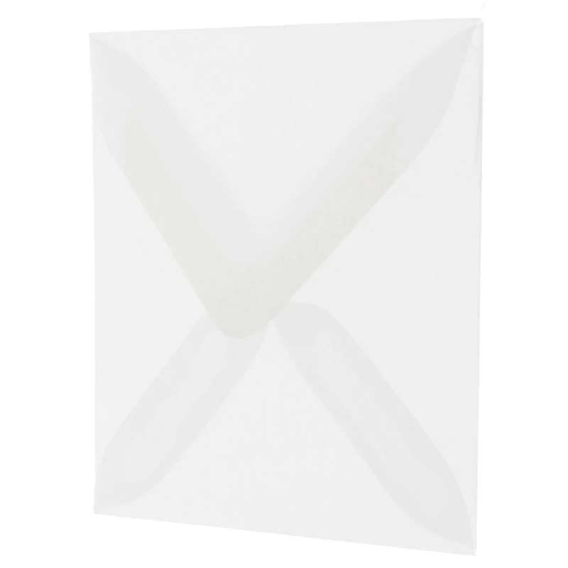 JAM Paper 3.125" x 3.125" Clear Square Translucent Vellum Invitation Envelopes