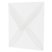 JAM Paper 3.125" x 3.125" Clear Square Translucent Vellum Invitation Envelopes
