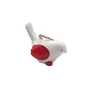 Wizardi 8.27" x 11.81" Ceramic Bird Christmas Ornament, 1pc.