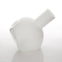 6" White Abstract Vase