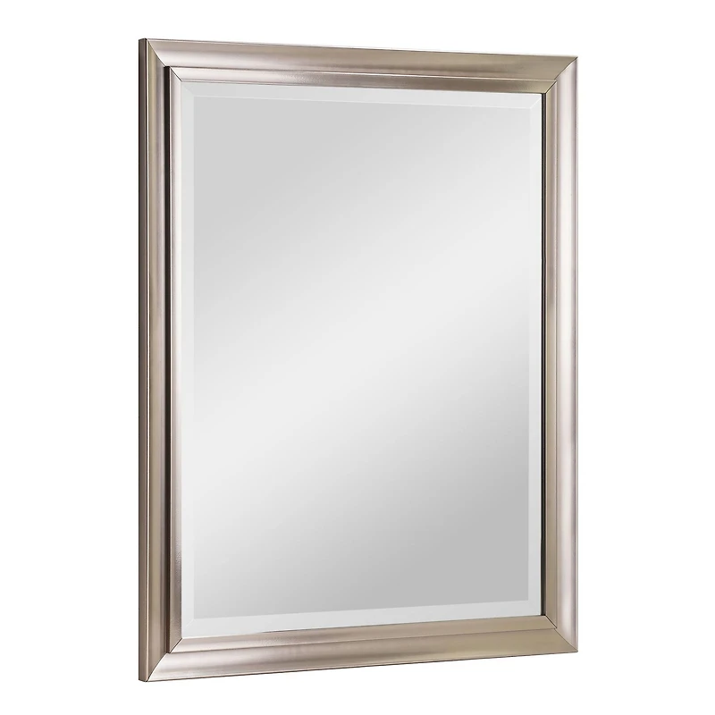 Head West Brushed Nickel Framed Wall Mirror