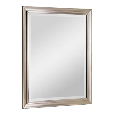 Head West Brushed Nickel Framed Wall Mirror