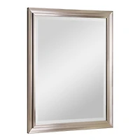 Head West Brushed Nickel Framed Wall Mirror