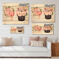 Designart - Flower Box With Peonies and Rose