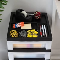IRIS Black 6-Drawer Storage Cart With Organizer Top
