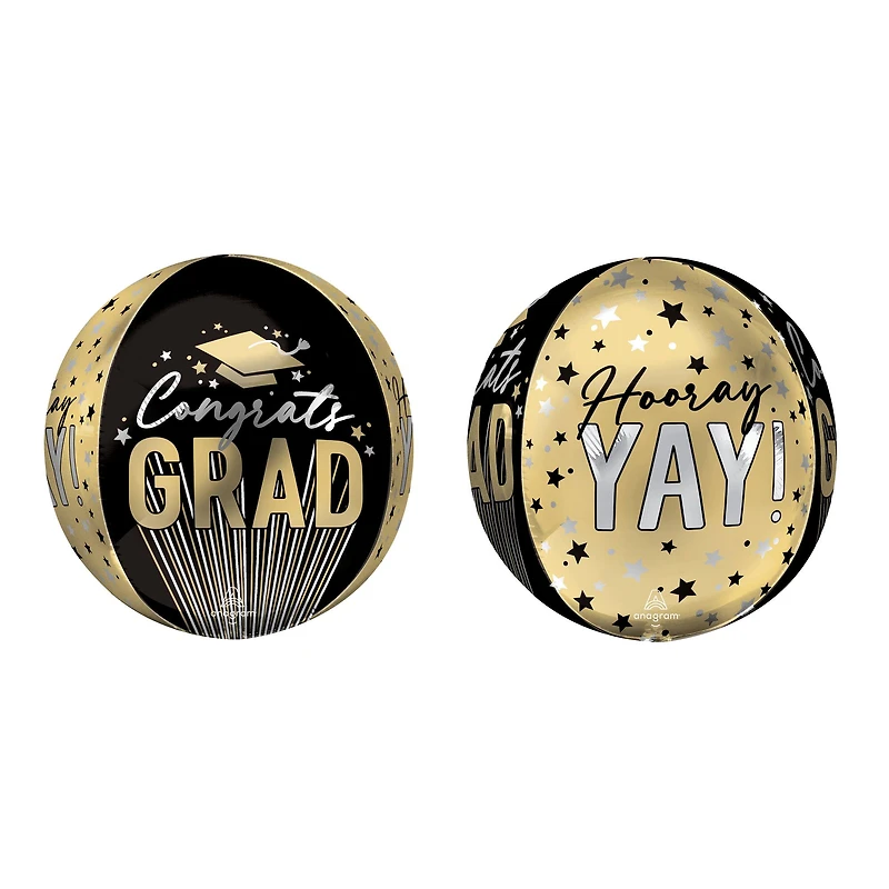 16" Stripes on Stripes Grad Foil Balloon