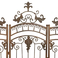 Brown Metal Eclectic Room Divider Screen, 80 " x 80 " x 1 "