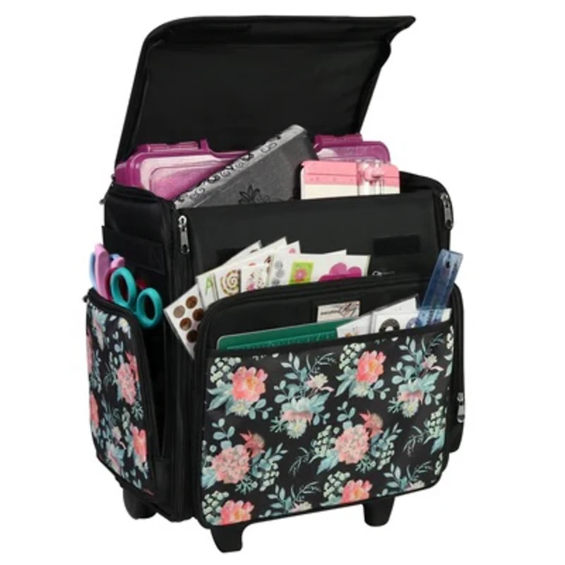 Everything Mary Flowers Rolling Craft Bag