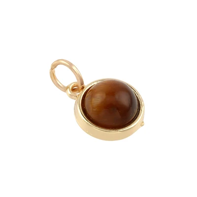 Round Tiger's Eye Charm by Bead Landing™