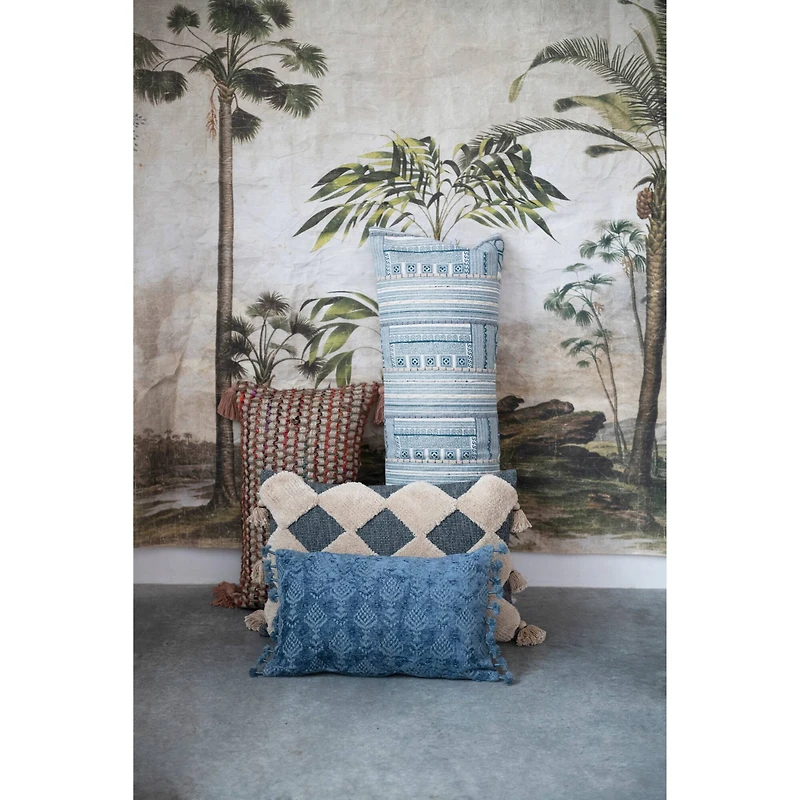 Hello Honey® Brown Woven Lumbar Pillow with Tassels