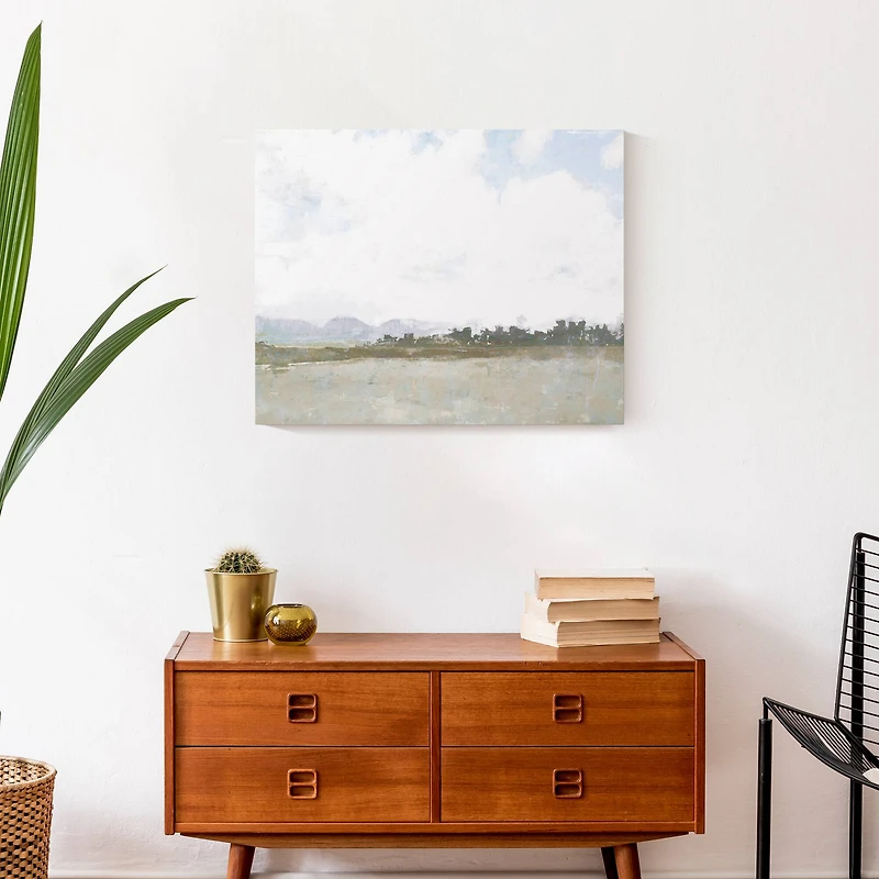 Soft Tree Line Landscape Canvas Wall Art