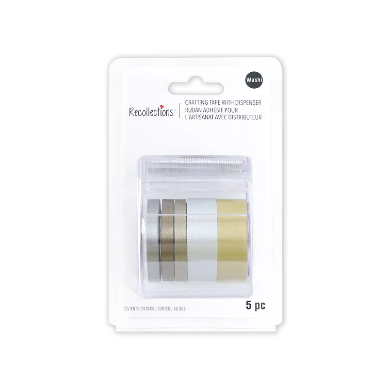 Metallic Crafting Washi Tape & Dispenser Set by Recollections™