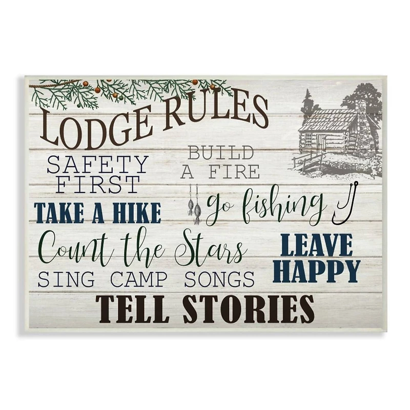 Stupell Industries Lodge Rules Sign