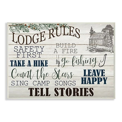 Stupell Industries Lodge Rules Sign