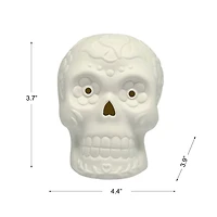 4.5" DIY LED Sugar Skull Ceramic Décor by Ashland®