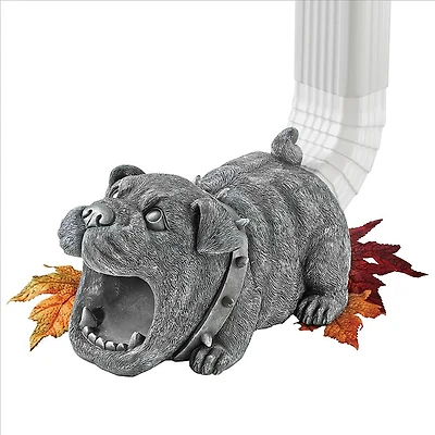 Design Toscano 10.5" Butch the Bulldog Gutter Guardian Downspout Statue