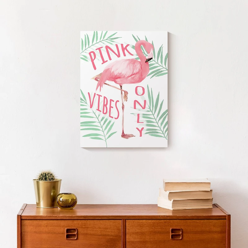 Pink Vibes Only 12" x 16" Canvas Wall Art