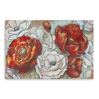 Red And White Poppies Landscape Canvas Giclee