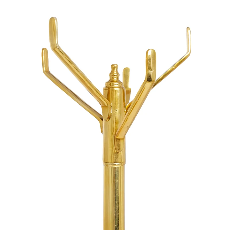 The Novogratz Gold Aluminum Contemporary Coat Rack, 69" x 15" x 15"