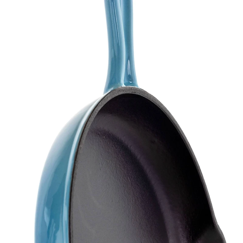 MegaChef Round 10.25" Blue Enameled Cast Iron Skillet
