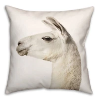Fluffy Llama 18" x 18" Throw Pillow