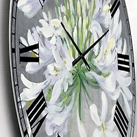 Designart 'Flower Cleome Splash I Traditional Wall Clock