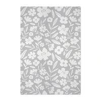MUkitchen Gray Floral Jacquard Kitchen Towel
