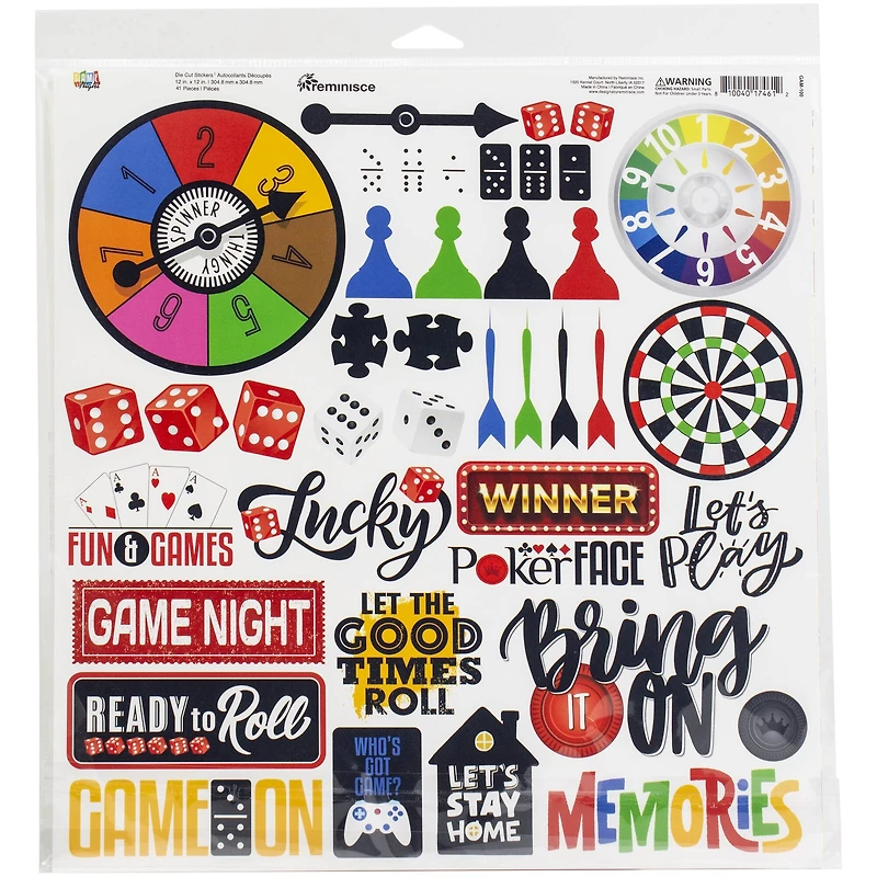 Reminisce Game Night Collection Kit, 12" x 12"
