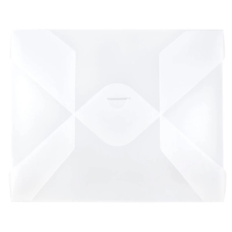 JAM Paper 9.5" x 11.87" Clear Frost Tuck Flap Closure Plastic Envelope
