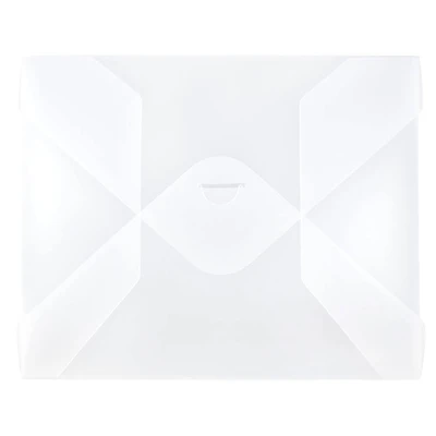 JAM Paper 9.5" x 11.87" Clear Frost Tuck Flap Closure Plastic Envelope