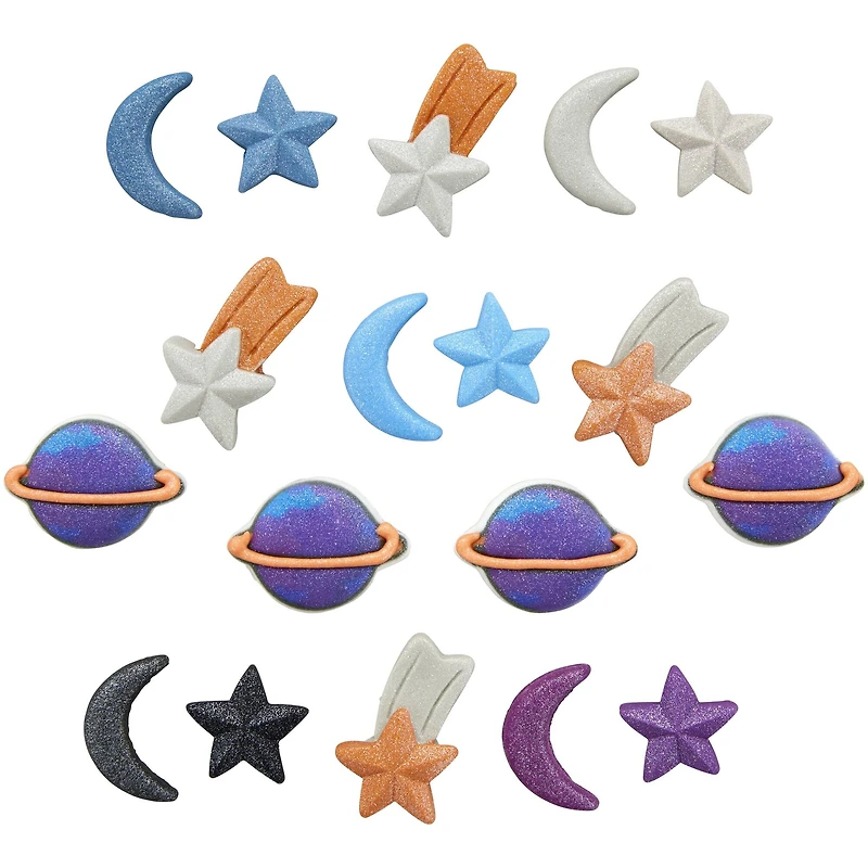 Wilton® Planet, Moon & Star Royal Icing Decorations