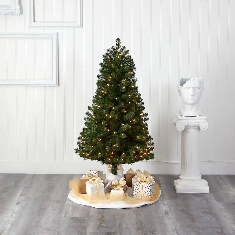 5ft. Pre-Lit Virginia Fir Artificial Christmas Tree, Clear Lights