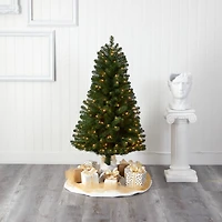 5ft. Pre-Lit Virginia Fir Artificial Christmas Tree, Clear Lights