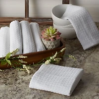 DII® White Recycled Cotton Waffle Dish Towels, 6ct.