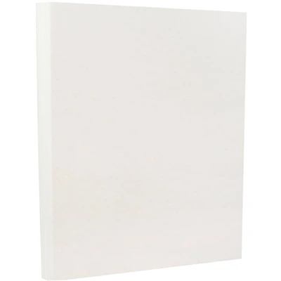 JAM Paper White 8.5" x 11" Parchment Cardstock, 250 Sheets