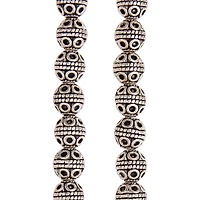 Silver Plated Carved Round Beads, 8mm by Bead Landing™